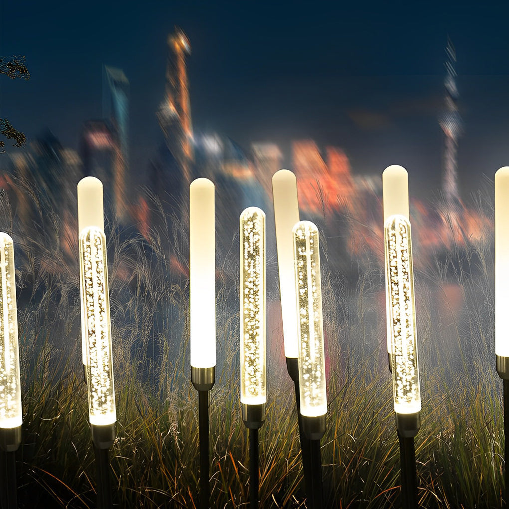 WINDSOR ACRYLIC ORB GARDEN ILLUMINATORS - SET OF FIVE WATER-RESISTANT LED LIGHTS
