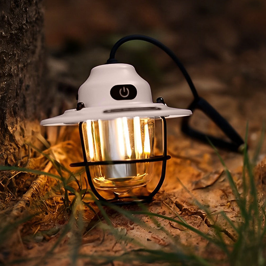 RAVENSCROFT CIRCULAR LED OUTDOOR LANTERN WITH USB RECHARGE