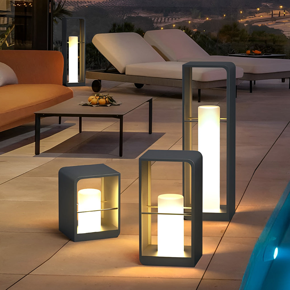 WINCHESTER RECTANGULAR AQUA-LUXE SOLAR LANTERN