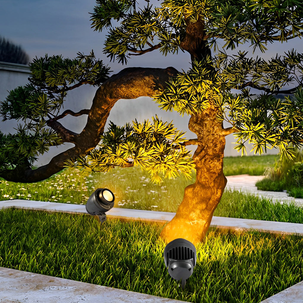 WINDSOR CIRCLE OUTDOOR LUMINAIRE, WATER-RESISTANT ADJUSTABLE SPOTLIGHT FOR LANDSCAPING