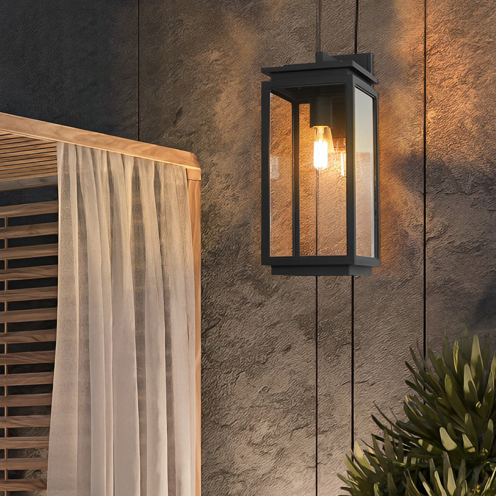 RAVENHURST RECTANGULAR GLASS OUTDOOR WALL SCONCE