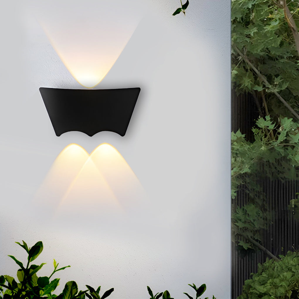 RAVENHALL WATERPROOF LED WALL SCONCE WITH DUAL LIGHTING EFFECTS