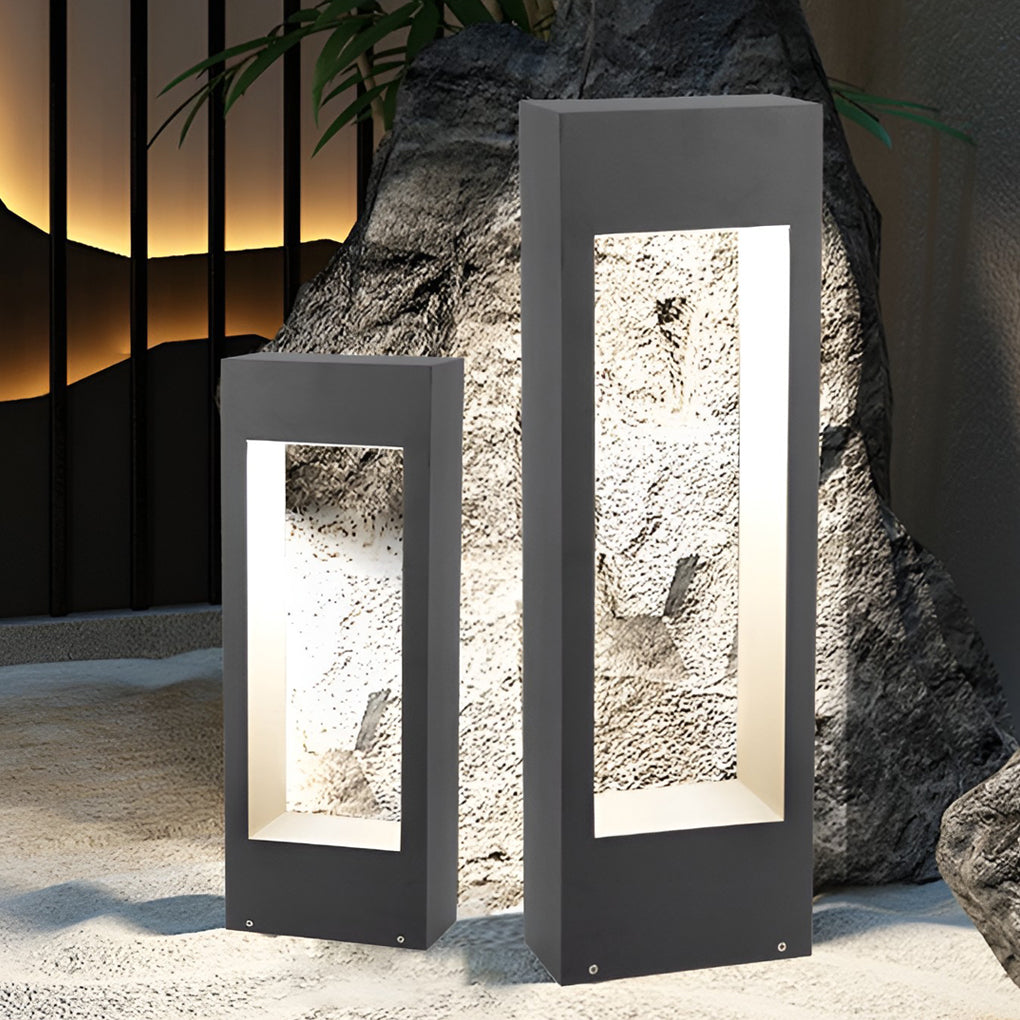 WINDSOR RECTANGULAR SLIMLINE LED GARDEN LIGHTING, MODERN OUTDOOR LUMINAIRE