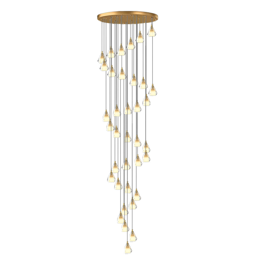 WINTHORPE CRYSTAL GRADUATED DIMMER CHANDELIER