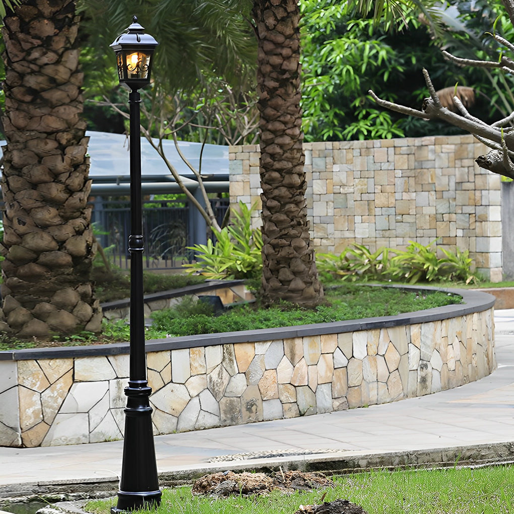 WINCHESTER VINTAGE LED GARDEN LANTERN POST
