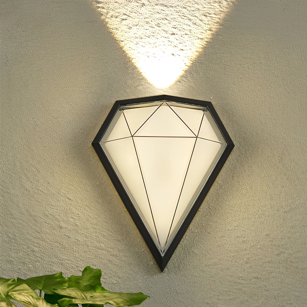 RAVENSCROFT MODERN GEOMETRIC BLACK LED OUTDOOR SCONCE