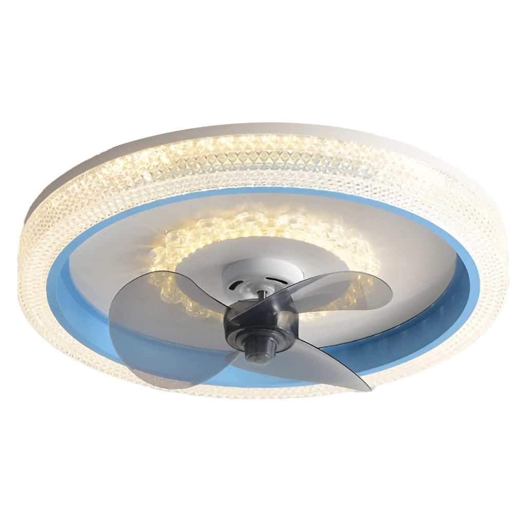 WINTHORPE CIRCULAR LED CEILING FAN WITH VARIABLE BRIGHTNESS AND 360° ROTATION