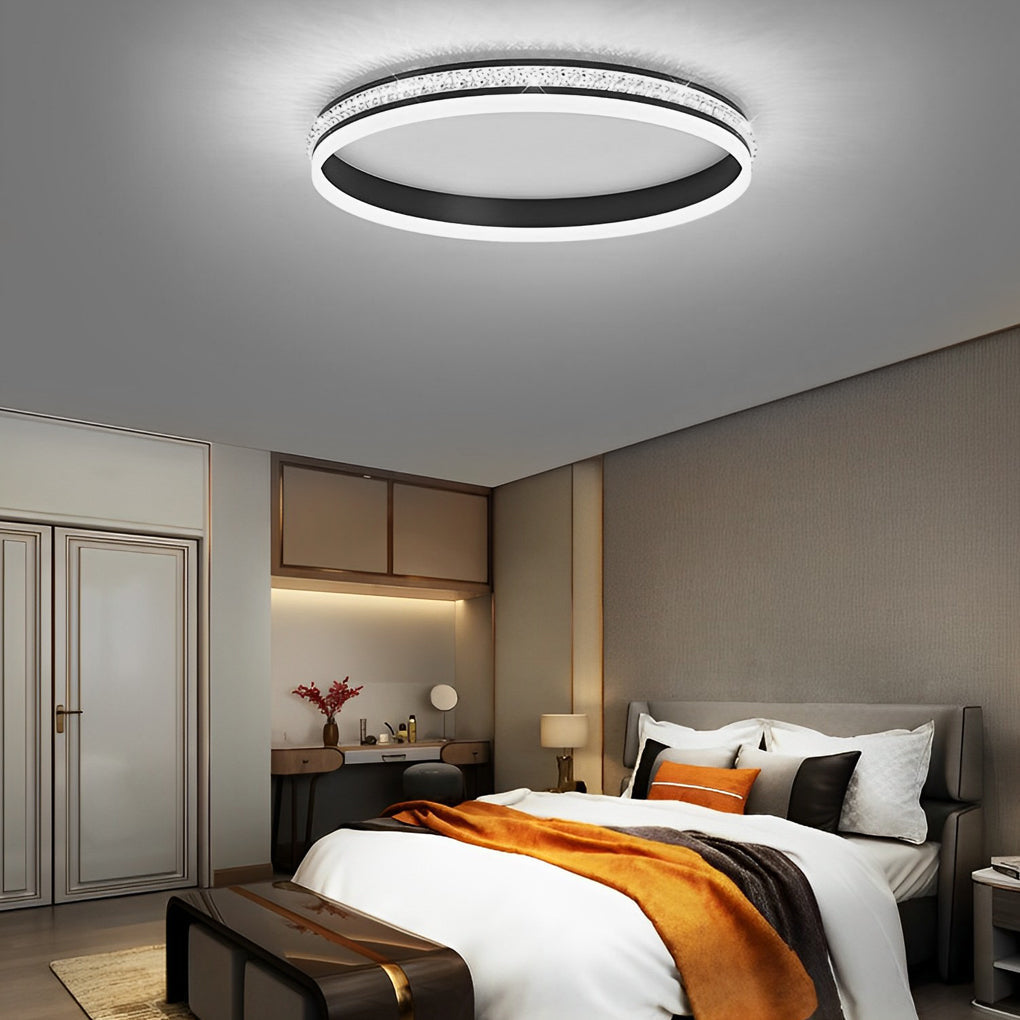 FENWICK MODERN CIRCULAR REMOTE-DIMMING CEILING LUMINAIRE
