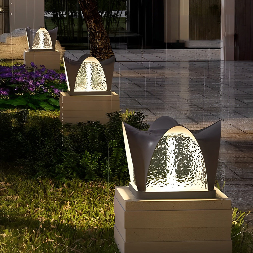 BRAMBLETON BLACK SOLAR POST CAP LIGHTS WITH IP65 WATERPROOFING