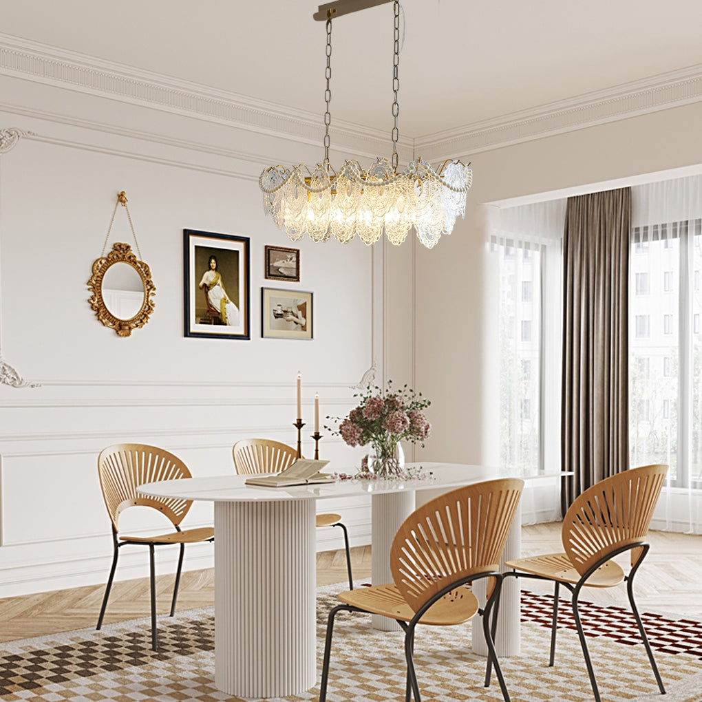 BELLEFONTE PEARL-ADORNED GLASS LIGHTING WITH TRIPLE DIMMING