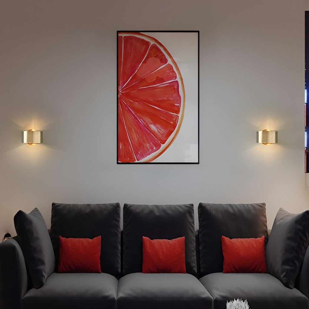 WINTHROP GOLDEN ORB WALL SCONCE WITH DUAL LIGHTING