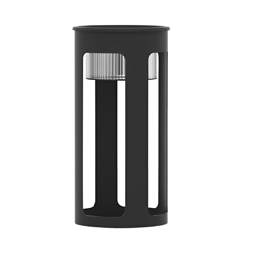 WINDSOR SOLAR-ILLUMINATED CIRCULAR OUTDOOR LAMP WITH UNDERSTATED BASE LIGHTING