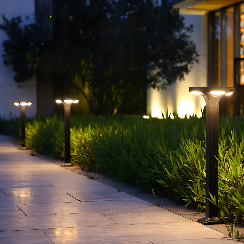 WILLOUGHBY QUAD SQUARE SOLAR GARDEN ILLUMINATORS - Versatile Hardwired or Solar Power Options"  
2. "HARTFORD FOUR-BEAM OUTDOOR PATHWAY LUMINARIES - Waterproof with Dual Power Choices"  
3. "CAVENDISH SQUARE LED WALKWAY LIGHTS - Elegant Solar and Hardwire