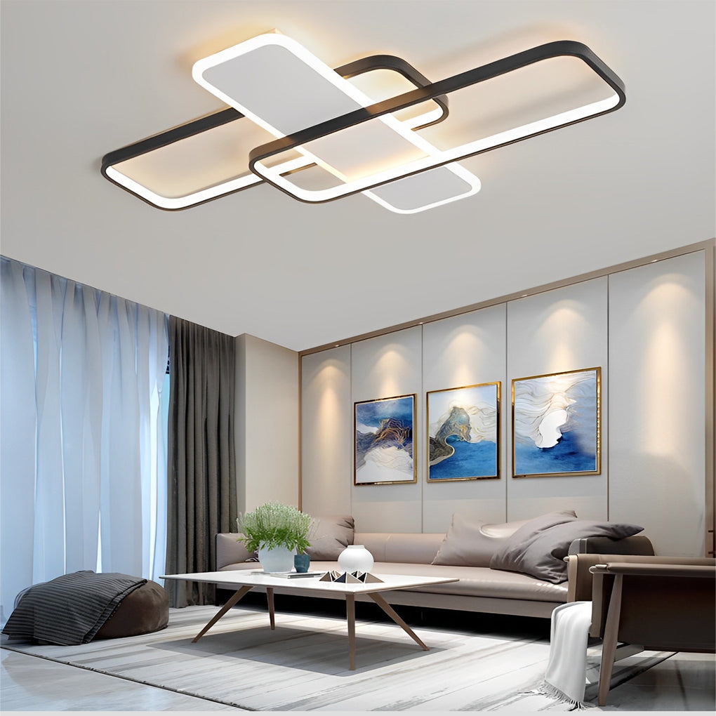 WINSLOW MODULAR LUMINAIRE WITH ADJUSTABLE BRIGHTNESS"  
2. "FENWICK QUADRA LAYERED LED CEILING CHANDELIER"  
3. "TAVISTOCK INTERLACED LIGHTING DESIGN WITH DIMMABLE FUNCTION"  
4. "MARCHWOOD SYMMETRICAL LED CEILING INSTALLATION"  
5. "PENROSE RADIANT SQUAR