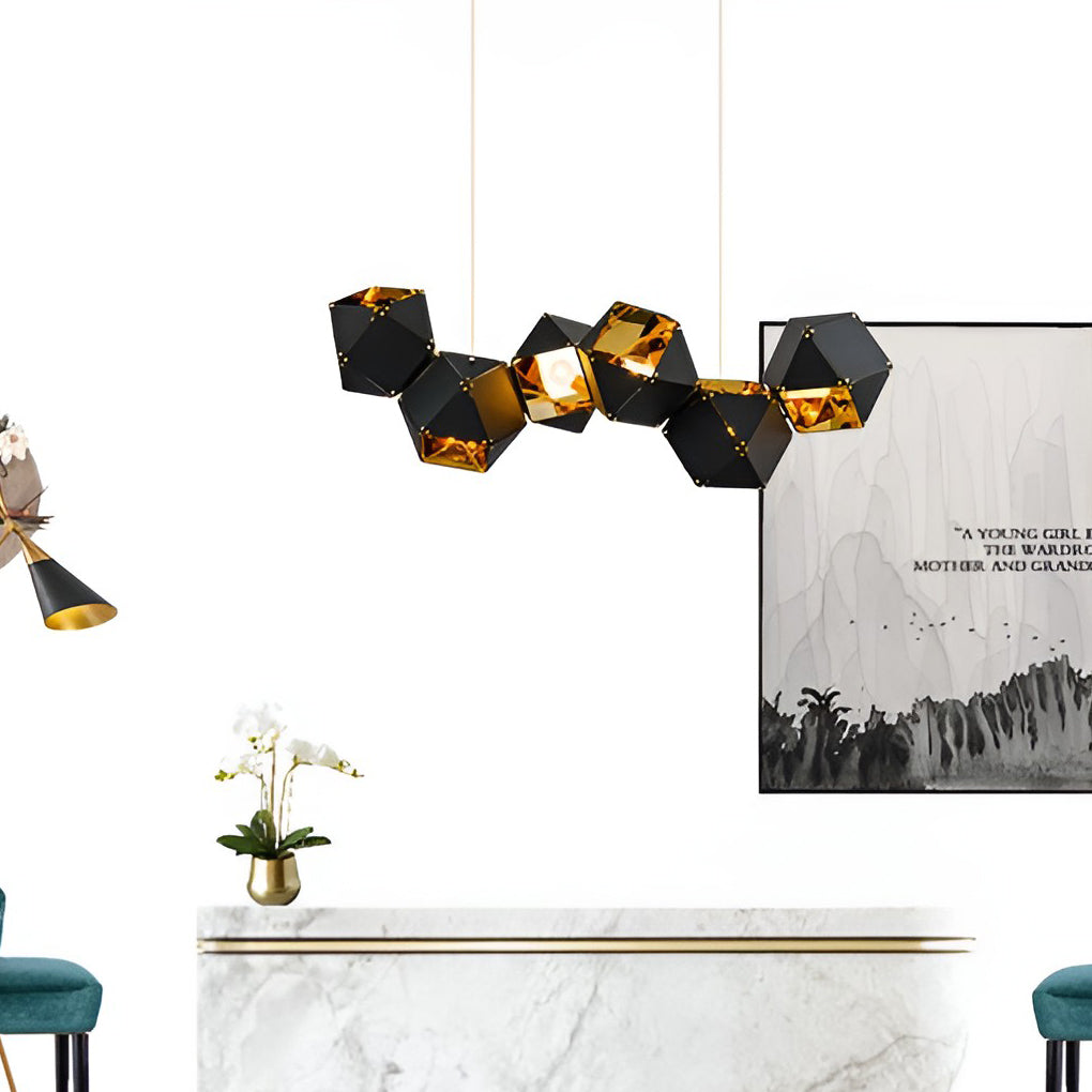 ASTON HARMONY POLYGONAL SIX-BULB HANGING LIGHT