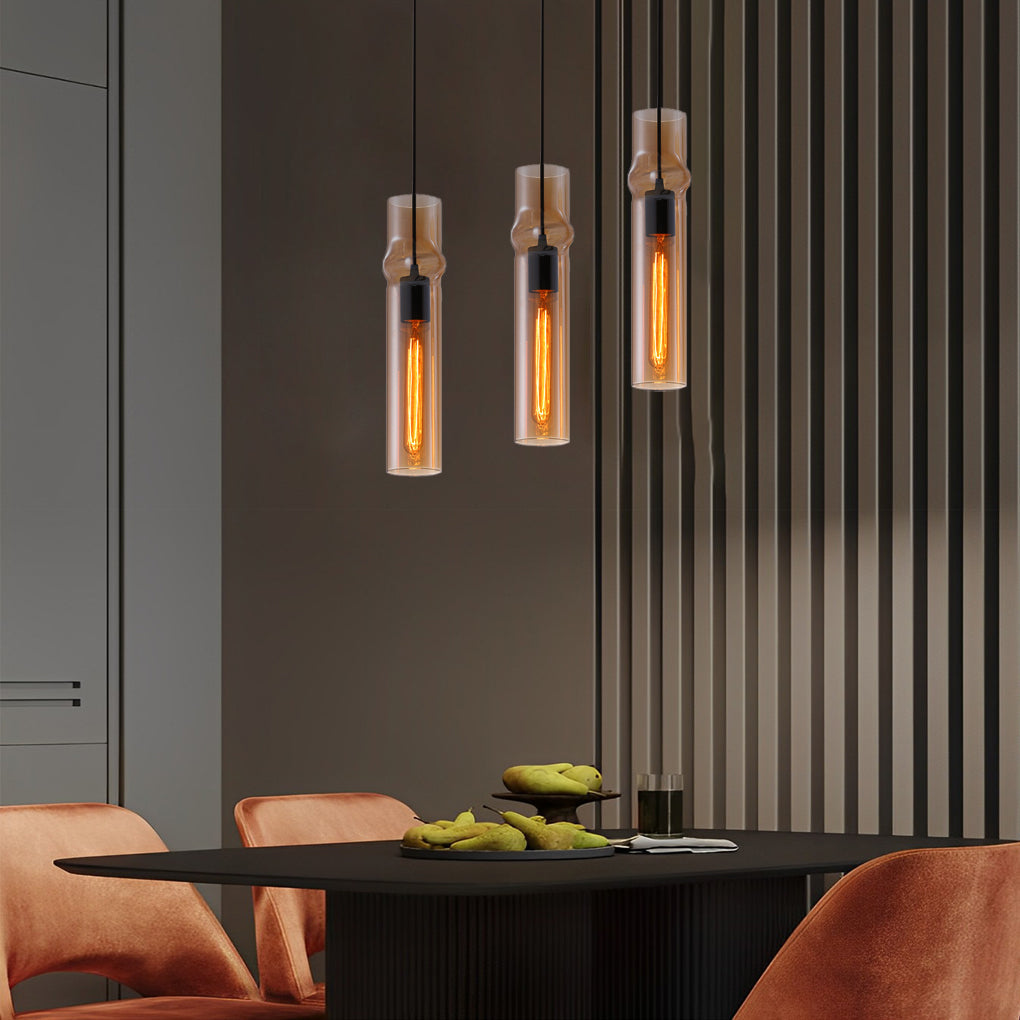 WINTHORPE CYLINDRICAL GLASS PENDANT CHANDELIER