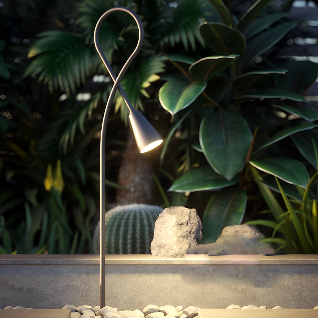 FENWICK ARCHING GARDEN LANTERN, WEATHERPROOF LED COB OUTDOOR ILLUMINATION