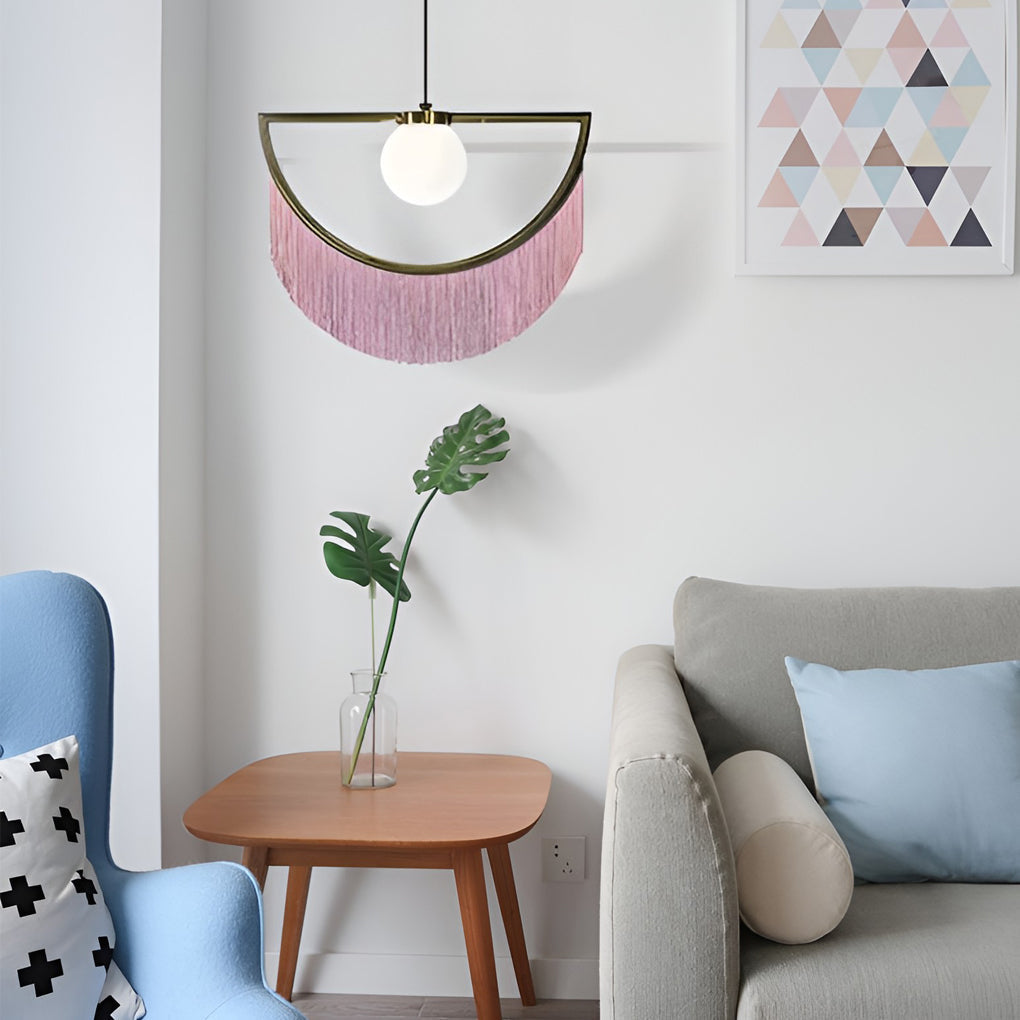 FLORENCE ROSE TASSELED LED PENDANT LIGHT