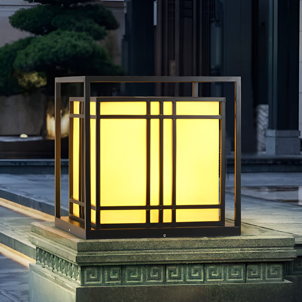 WINDSOR BLACK SQUARE LED OUTDOOR POST LIGHTS WITH WATERPROOF DESIGN