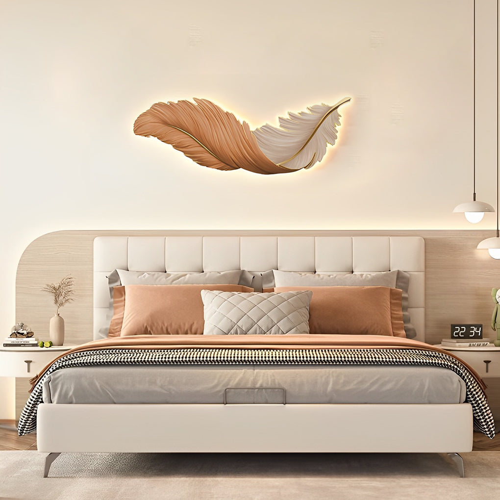 WHIMSY PLUME REMOTE CONTROLLED LED WALL SCONCE