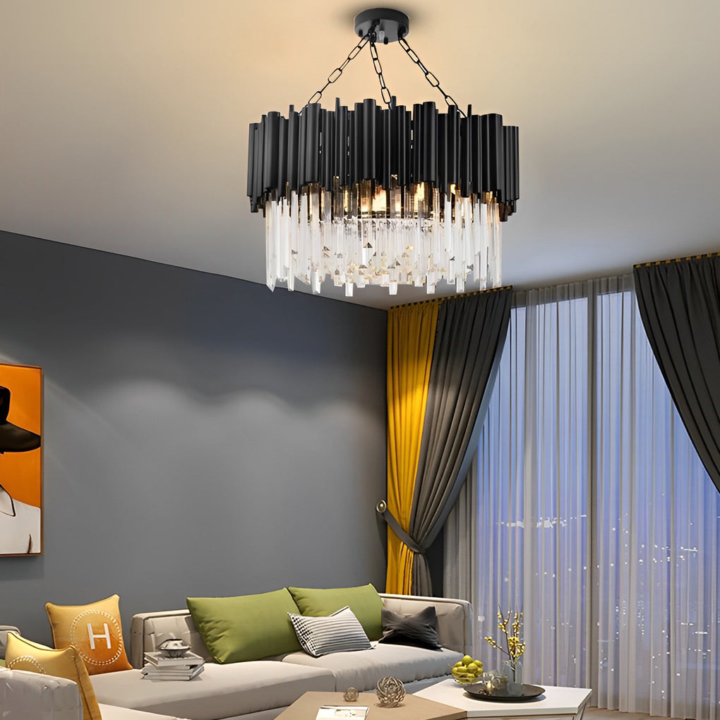 WINTHROP CRYSTAL ORB METAL PENDANT LIGHT