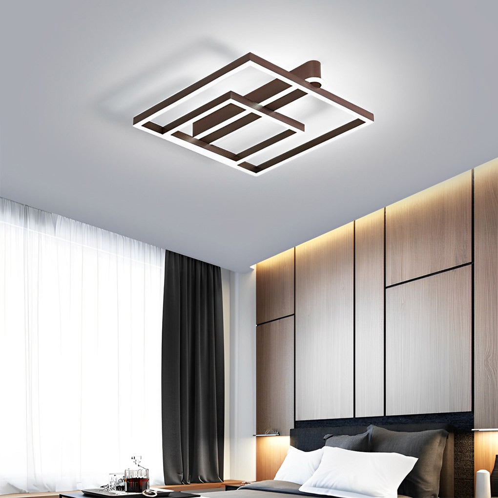 WHITBY METAL QUAD FRAME LED CEILING LANTERN