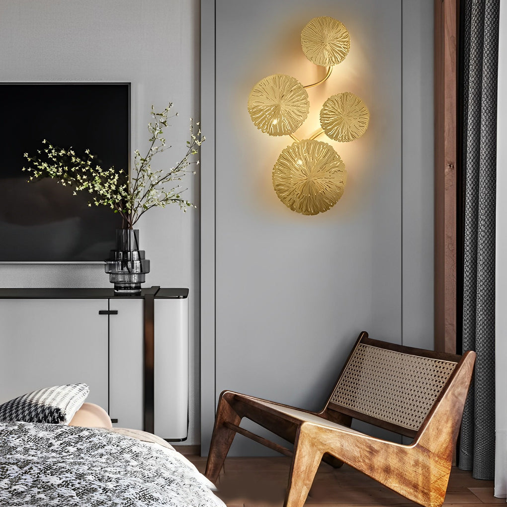 WINTHORPE STAINLESS STEEL LOTUS LEAF WALL SCONCE