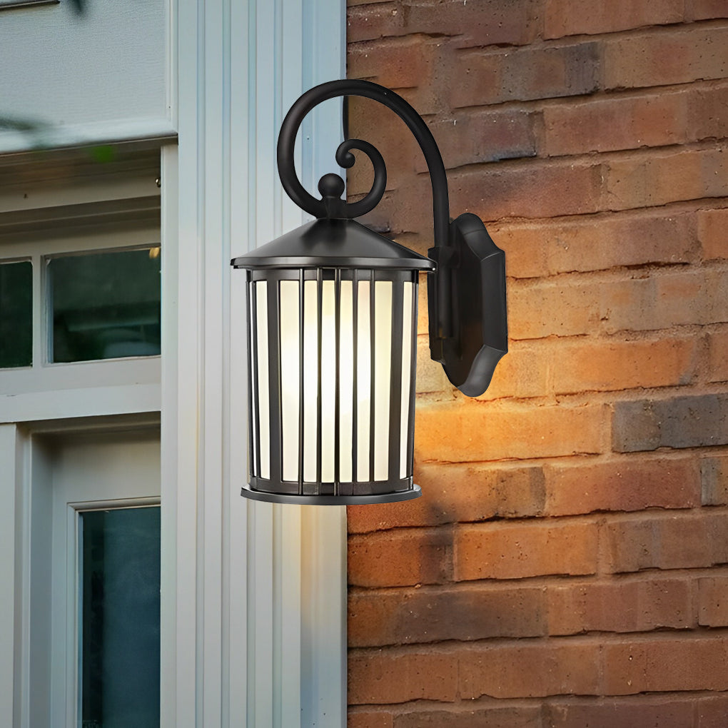 WINTHROP STRIPED GLASS ALUMINUM OUTDOOR WALL SCONCE