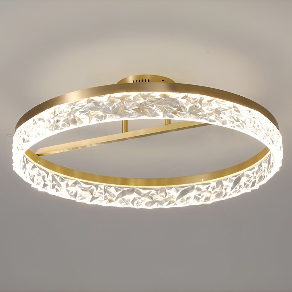 WINDSOR GLOW MODERN CIRCULAR LED CEILING FIXTURE IN GOLD