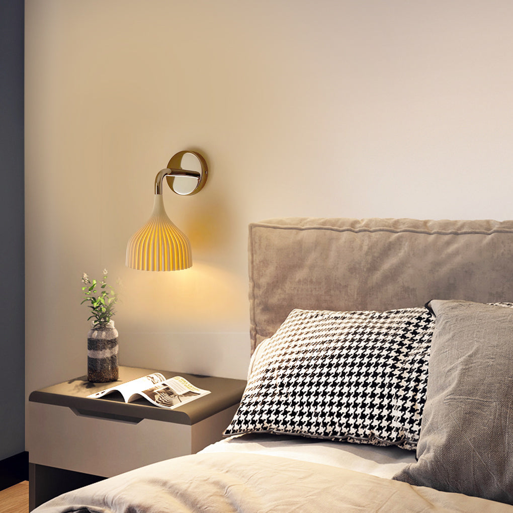 WINTHROP PLEATED IRON WALL SCONCE LUMINAIRE