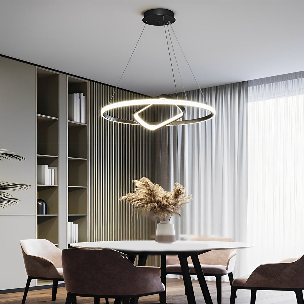 RAVENHURST ADJUSTABLE OVAL LED CHANDELIER WITH DIMMING FUNCTION