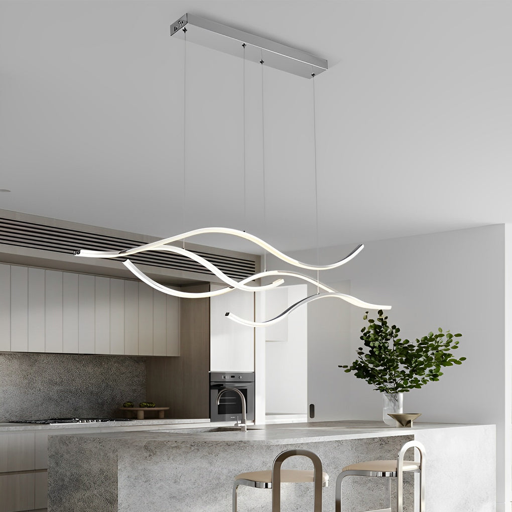 CHARLESTON WAVE LINEAR ILLUMINATOR, HAMPSTEAD HANGING PENDANTS & WINDSOR CABINET GLOW