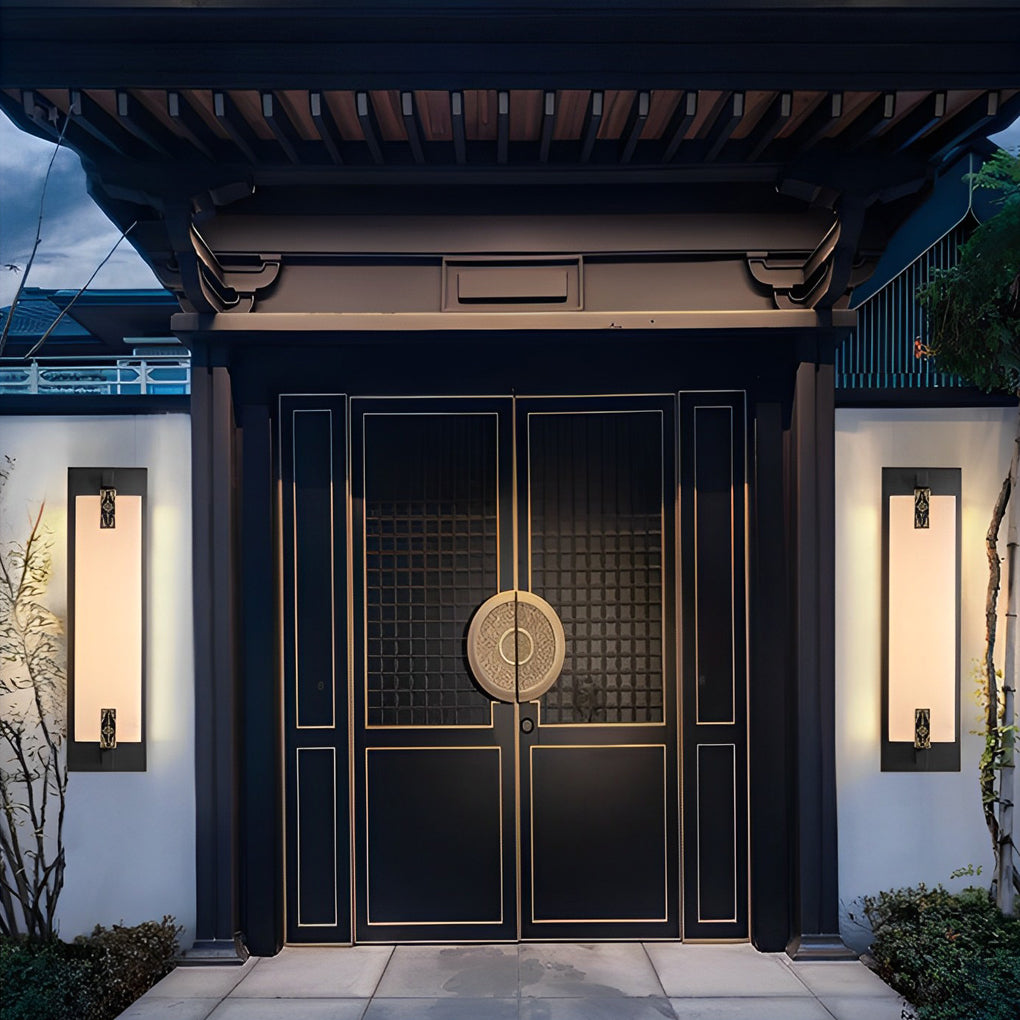 FENWICK RUSTIC BRONZE OUTDOOR WALL LANTERN