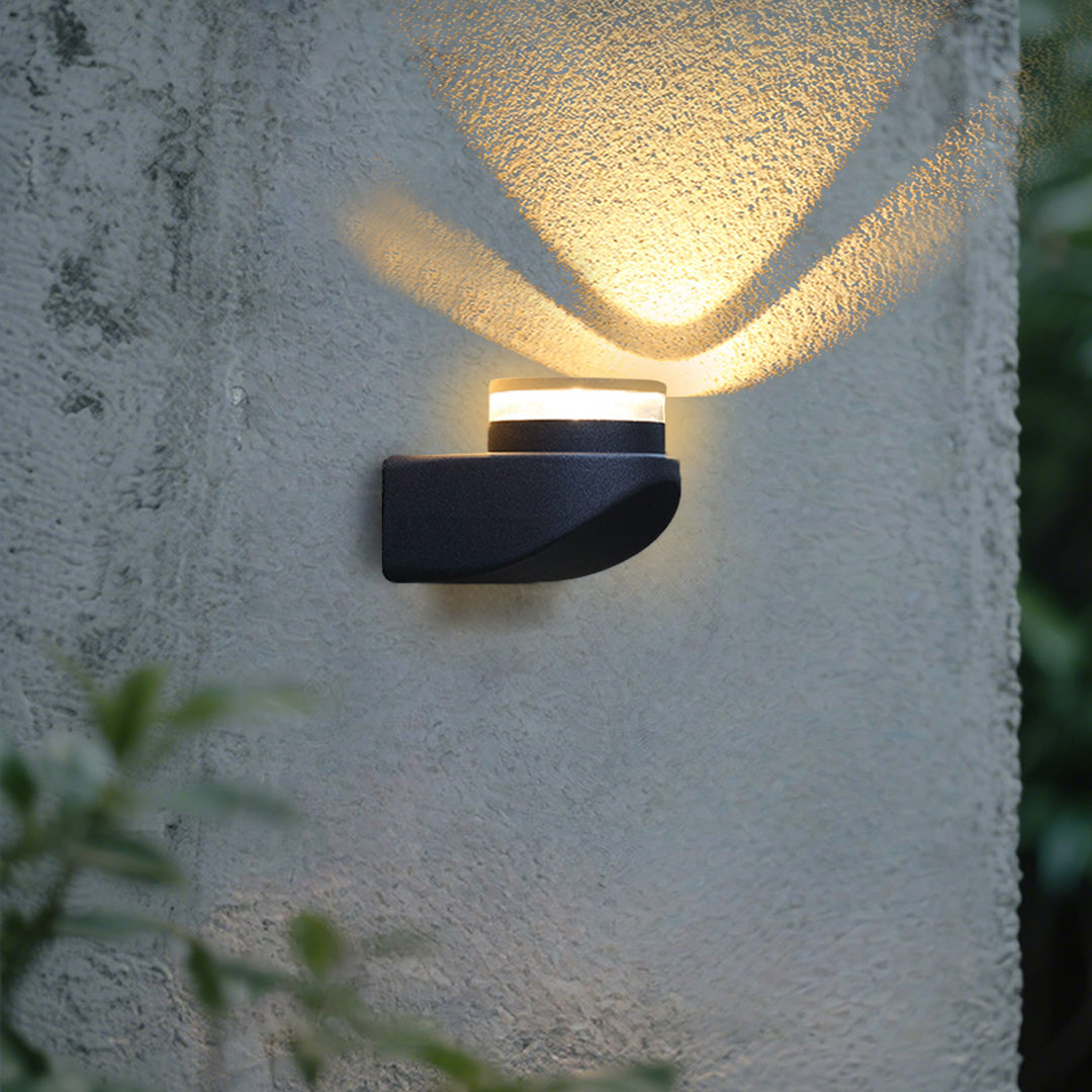 RAVENSDALE BLACK LED OUTDOOR WALL LANTERN, WEATHER-RESISTANT