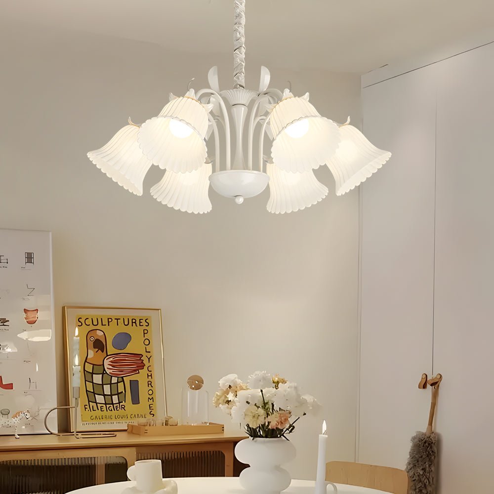 ALDERSON 6-BULB FLORAL DUSK CHANDELIER WITH DIMMING OPTIONS