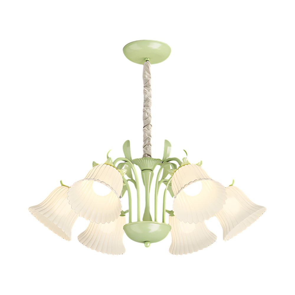 ALDERSON 6-BULB FLORAL DUSK CHANDELIER WITH DIMMING OPTIONS