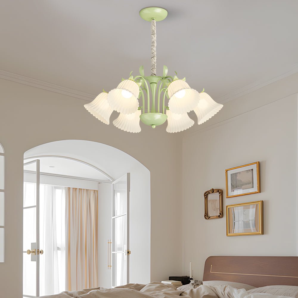 ALDERSON 6-BULB FLORAL DUSK CHANDELIER WITH DIMMING OPTIONS