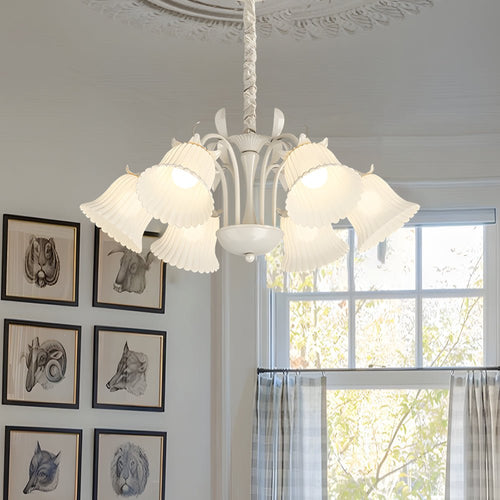 ALDERSON 6-BULB FLORAL DUSK CHANDELIER WITH DIMMING OPTIONS