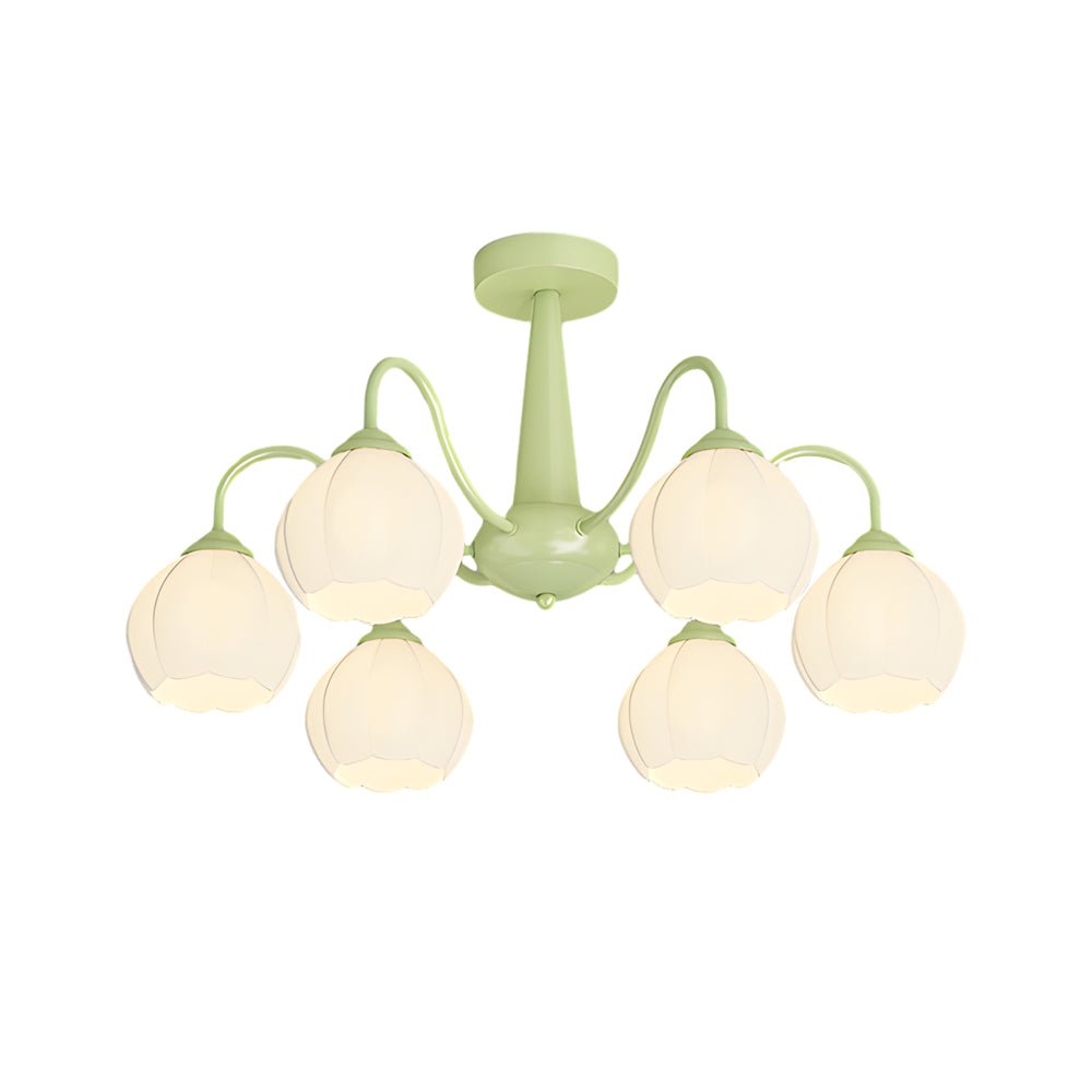 FLORENTINE TRIO DIMMER CHANDELIER WITH BLOOMING ORCHID DESIGN