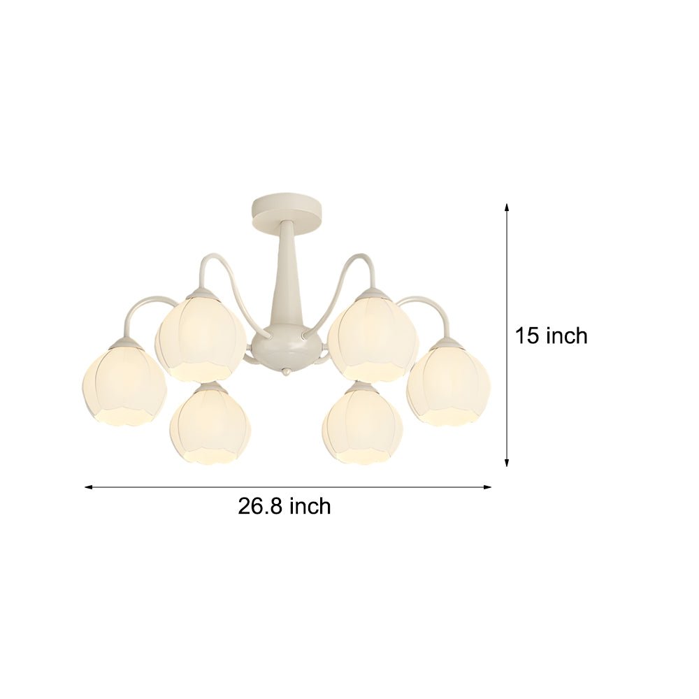 FLORENTINE TRIO DIMMER CHANDELIER WITH BLOOMING ORCHID DESIGN