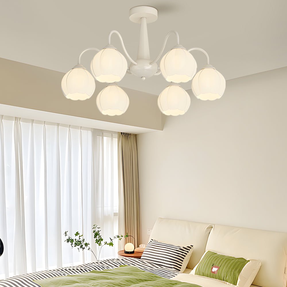 FLORENTINE TRIO DIMMER CHANDELIER WITH BLOOMING ORCHID DESIGN