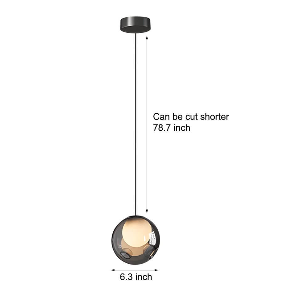 WINTHROP 6.3-INCH BUBBLE GLASS HANGING LANTERN