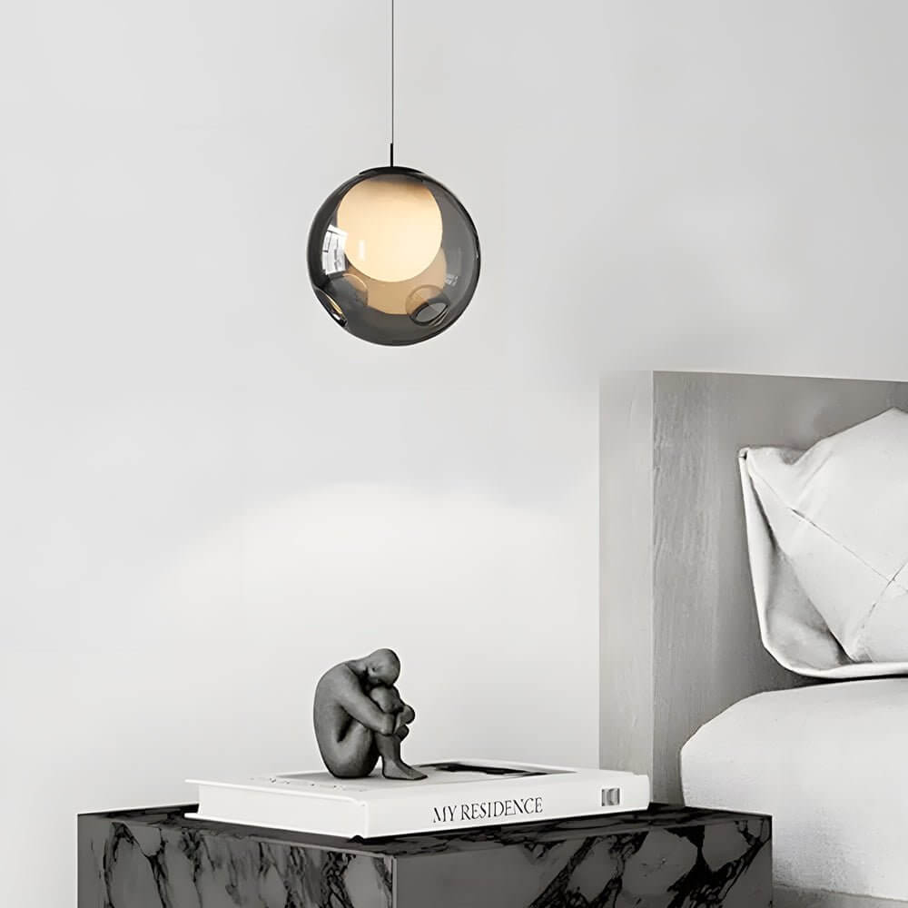 WINTHROP 6.3-INCH BUBBLE GLASS HANGING LANTERN