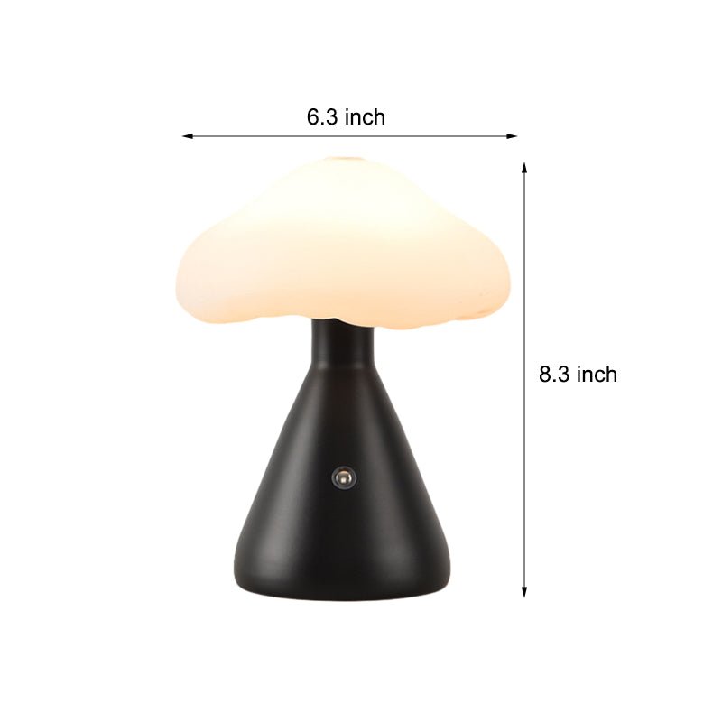 WINTHORPE METALLIC MUSHROOM-FORM LED TABLE LAMP
