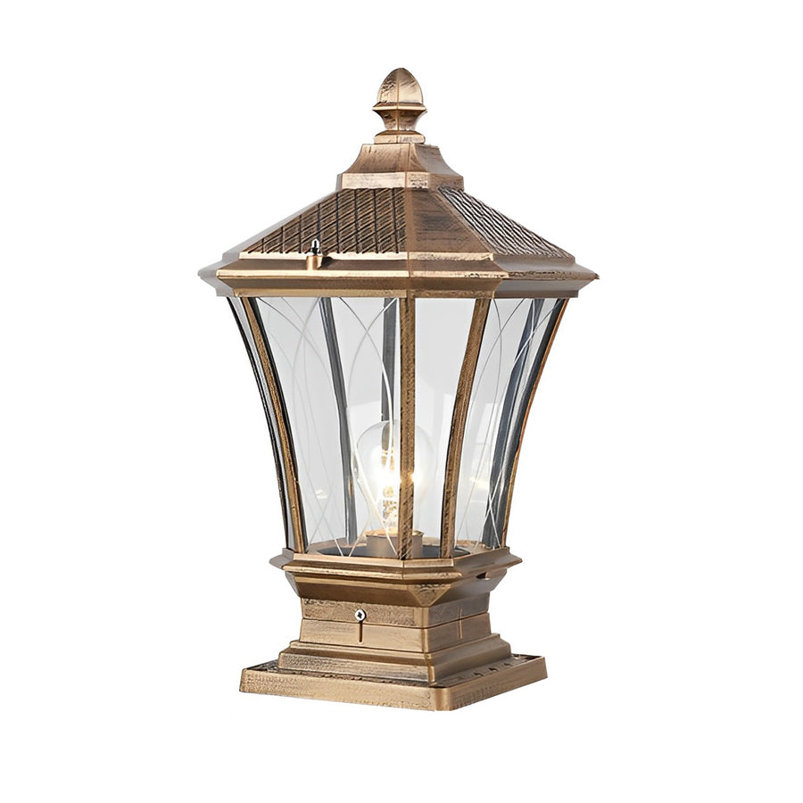 WINDSOR SOLAR-CHARGED FENCE POST LANTERNS WITH REMOTE ILLUMINATION