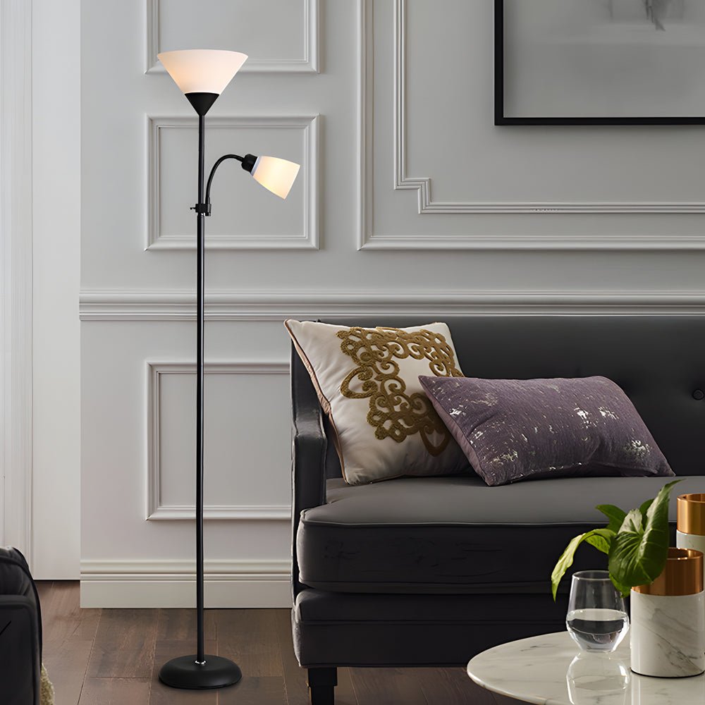 WINTHROP 67-INCH TORCHIERE FLOOR LIGHT WITH FLEXIBLE SIDE ILLUMINATION