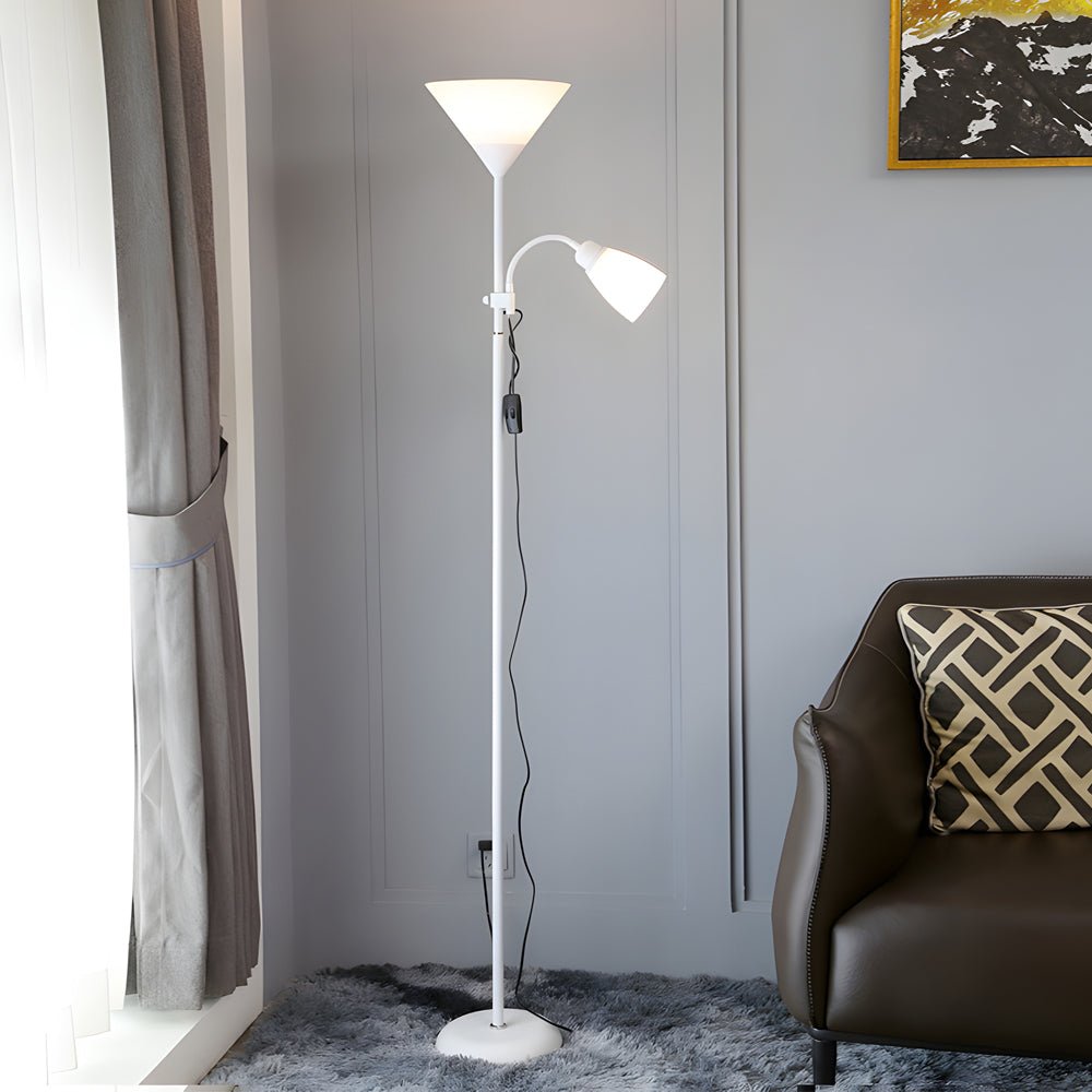 WINTHROP 67-INCH TORCHIERE FLOOR LIGHT WITH FLEXIBLE SIDE ILLUMINATION