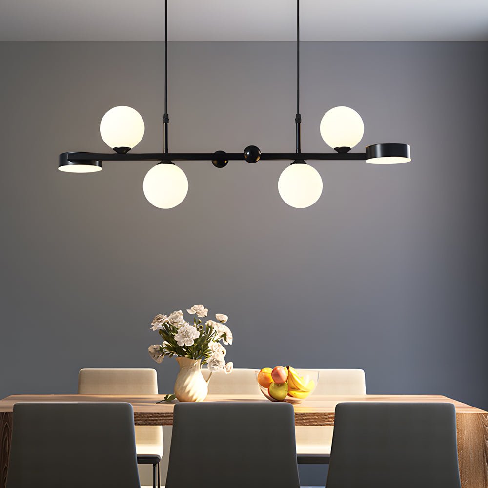 BRAMBLEWOOD 3-TIERED GLASS ORB DINING CHANDELIER