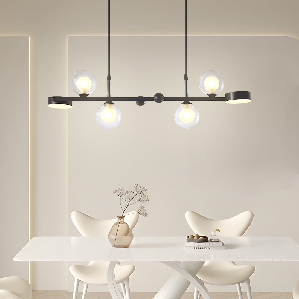 BRAMBLEWOOD 3-TIERED GLASS ORB DINING CHANDELIER