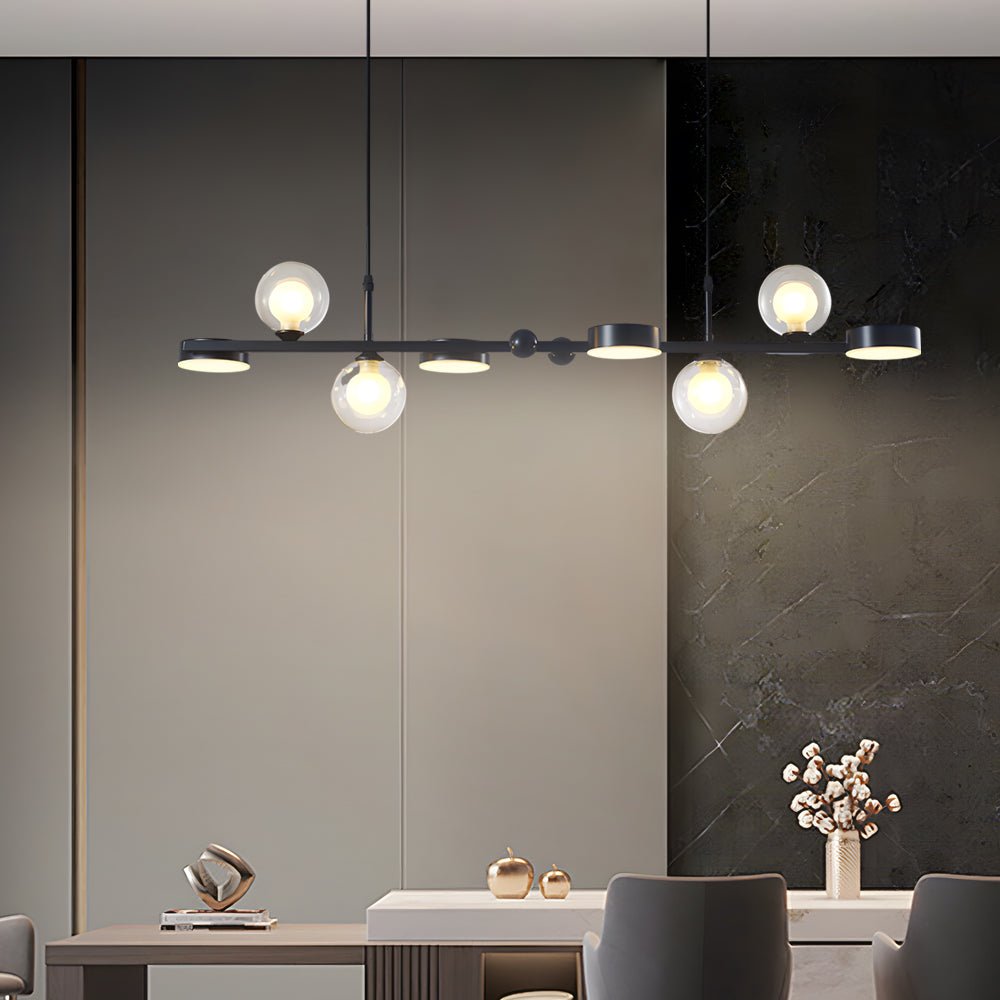 BRAMBLEWOOD 3-TIERED GLASS ORB DINING CHANDELIER